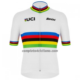 Maglia 2023 Campionati del mondo UCI Manica Corta Bianco